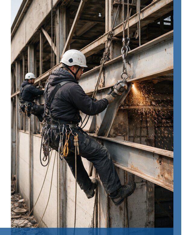 Демонтаж металлоконструкций на высоте в Дальнегорске от 6698р. |ВЫСОТНИК-Дль