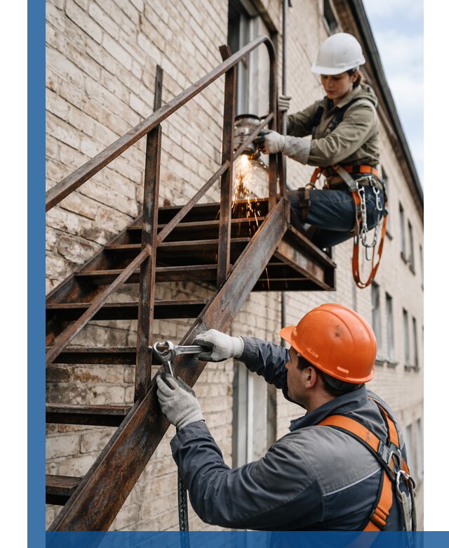 Ремонт и восстановление пожарных лестниц с выездом в Дальнегорске