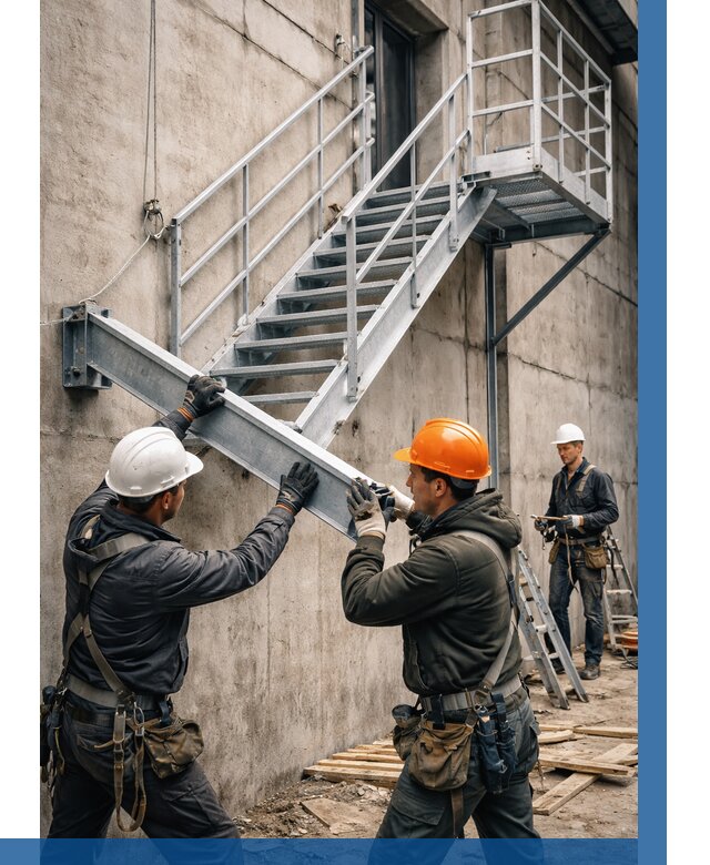 Монтаж металлических лестниц в Дальнегорске от 15456 р. | ВЫСОТНИК-Дль