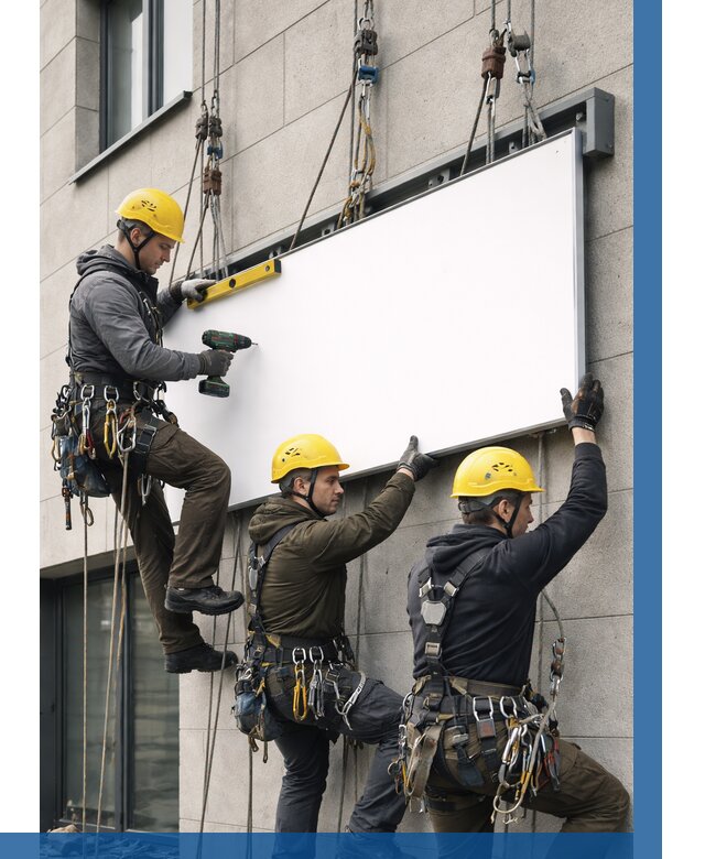 Монтаж рекламной вывески в Дальнегорске от 8243 р. | ВЫСОТНИК-Дль