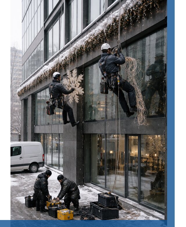 Демонтаж новогоднего оформления в Дальнегорске от 5667 р. | ВЫСОТНИК-Дль