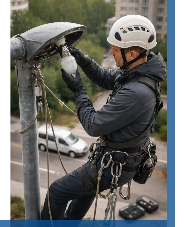 Замена ламп на высоте в Дальнегорске от 2576 р. | ВЫСОТНИК-Дль