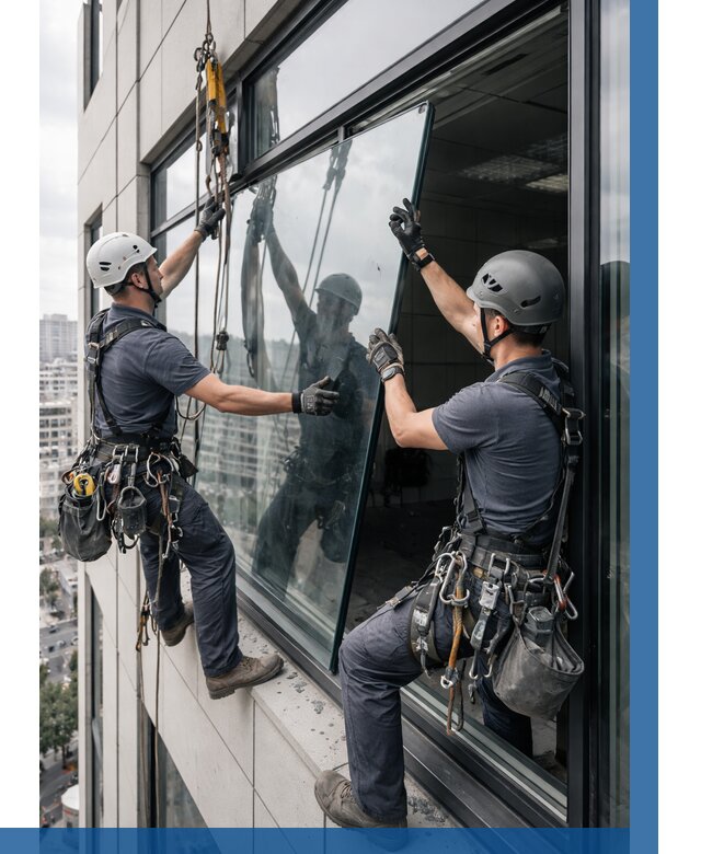 Замена стеклопакетов на высоте в Дальнегорске от 5667 р. | ВЫСОТНИК-Дль