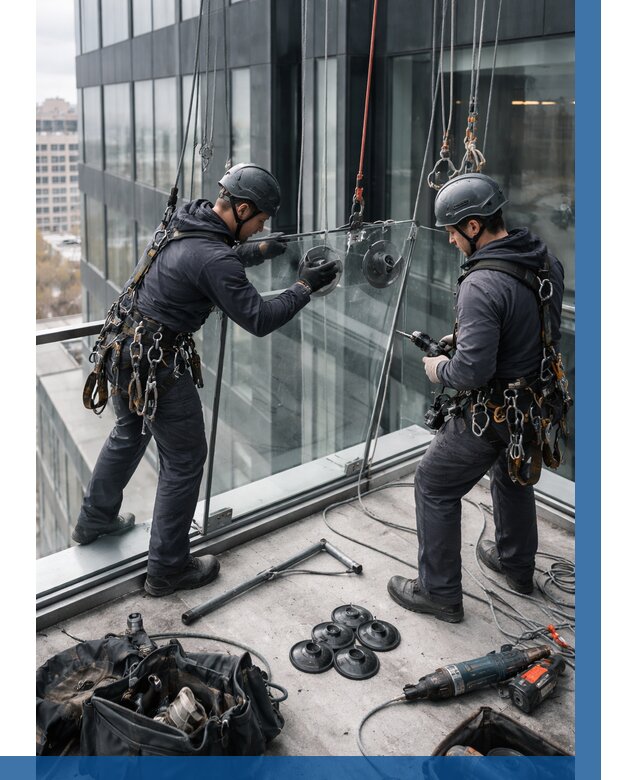 Монтаж стеклянных ограждений в Дальнегорске от 2576 р. | ВЫСОТНИК-Дль