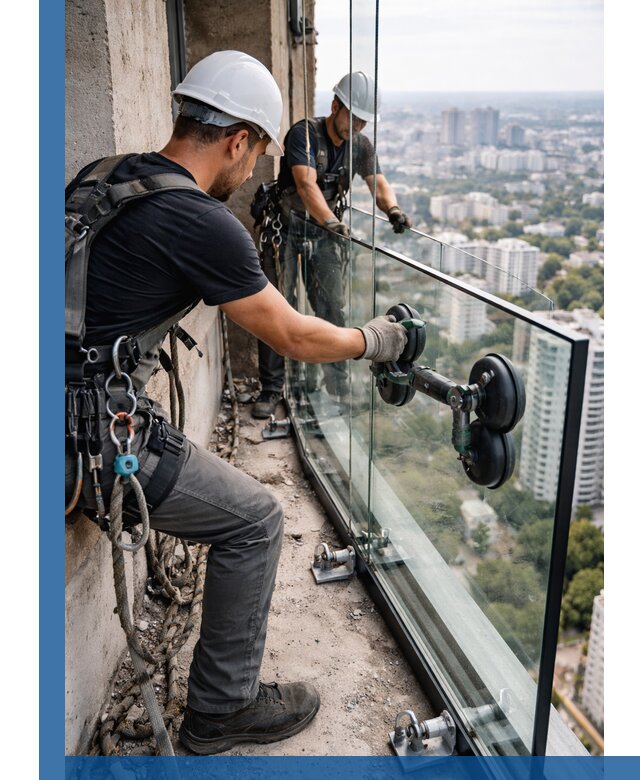 Монтаж стеклянных ограждений под ключ с гарантией в Дальнегорске
