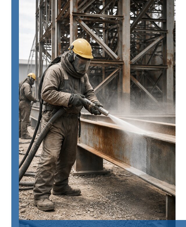 Пескоструйная очистка металлоконструкций в Дальнегорске промышленная