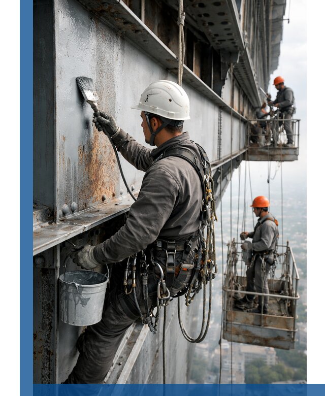 Покраска металлоконструкций на высоте в Дальнегорске профессионально