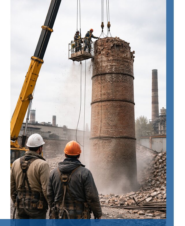 Демонтаж дымовой трубы в Дальнегорске от 92736 р. | ВЫСОТНИК-Дль, смета