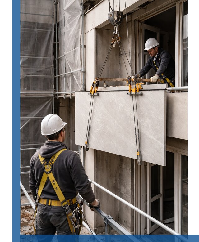 Подъем керамогранита на этаж в Дальнегорске грузчиками и техникой