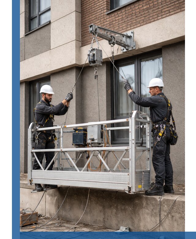 Монтаж и подъем фасадной люльки в Дальнегорске с гарантией безопасности