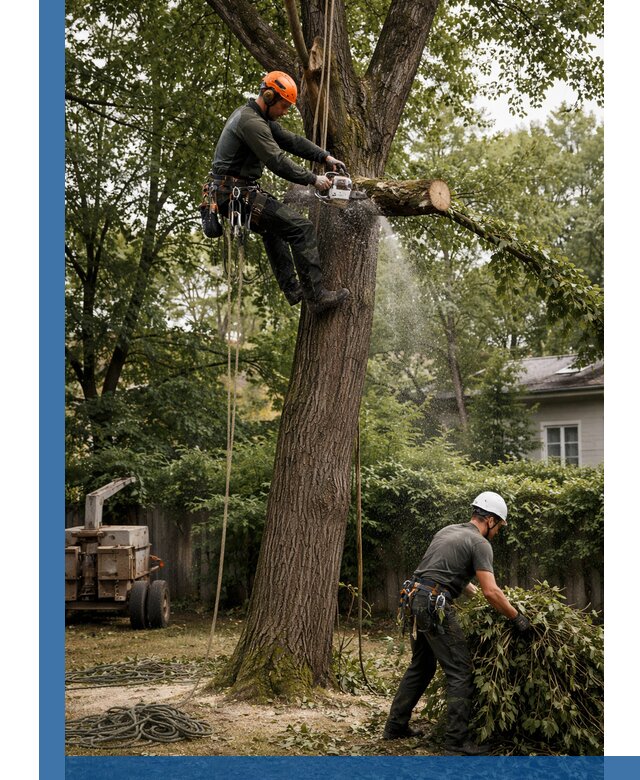 Кронирование деревьев в Дальнегорске, безопасная высотная обрезка