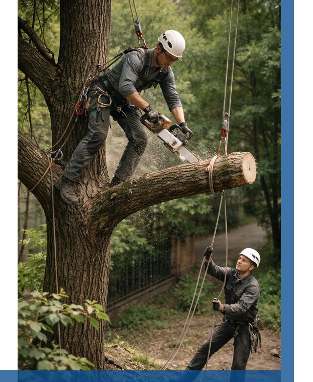 Спил деревьев альпинистами в Дальнегорске от 8243 р. | ВЫСОТНИК-Дль