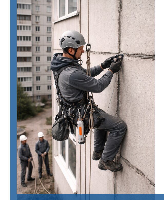 Обследование межпанельных швов и герметизация в Дальнегорске