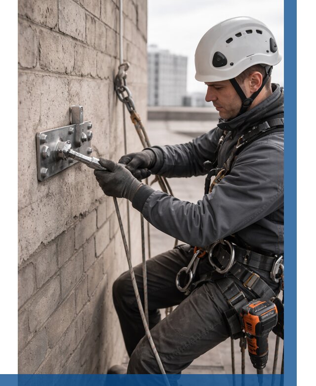 Установка анкерных точек в Дальнегорске от 3606 р. | ВЫСОТНИК-Дль