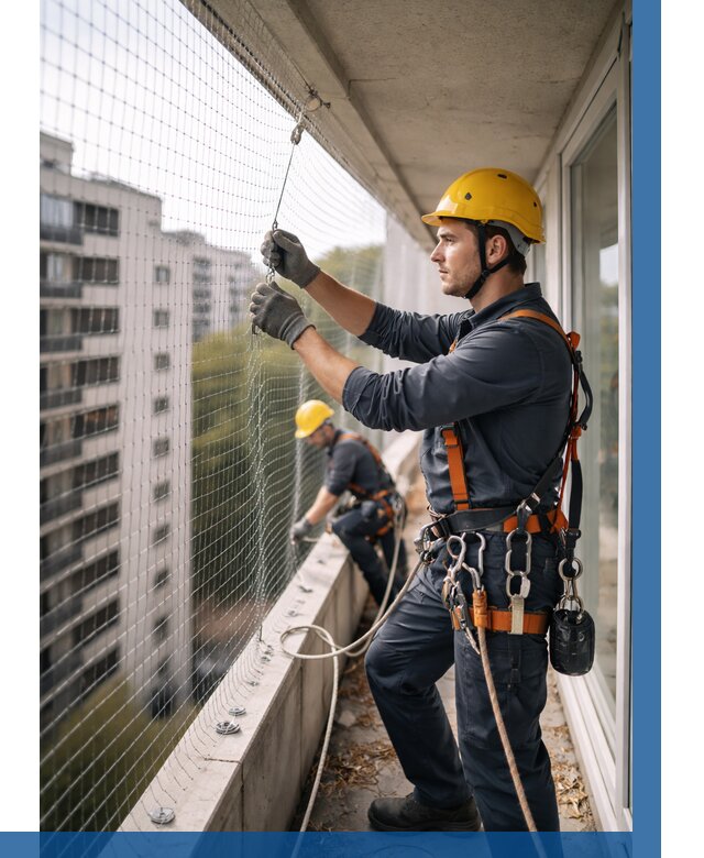 Монтаж сетки от птиц в Дальнегорске от 4637 р. | ВЫСОТНИК-Дль