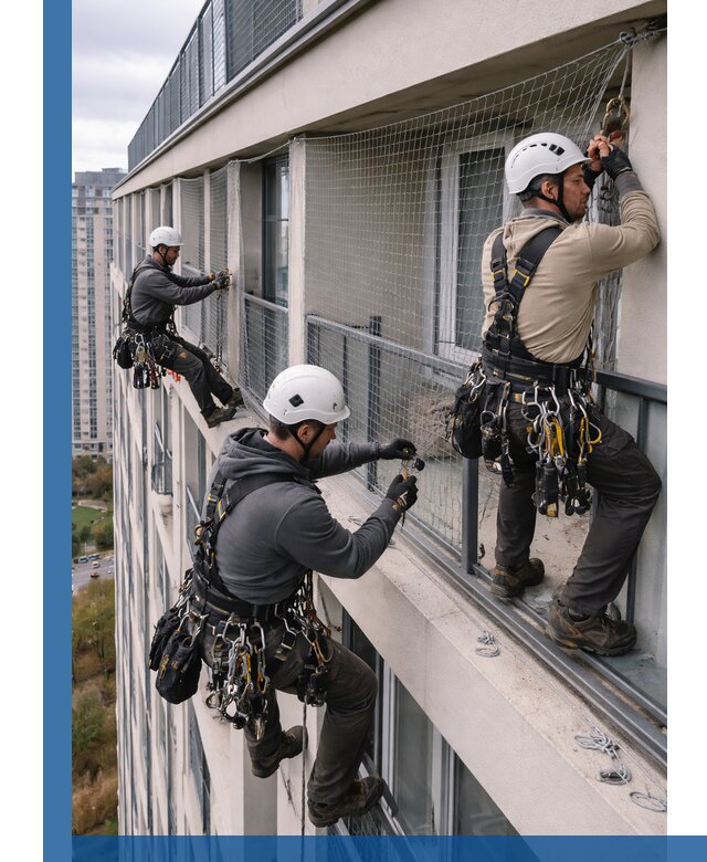 Профессиональный монтаж защитной сетки от птиц в Дальнегорске